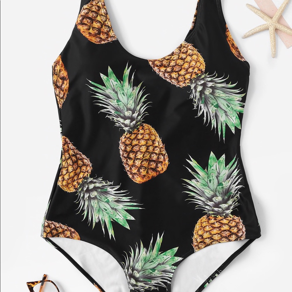 One piece pineapple swimsuit